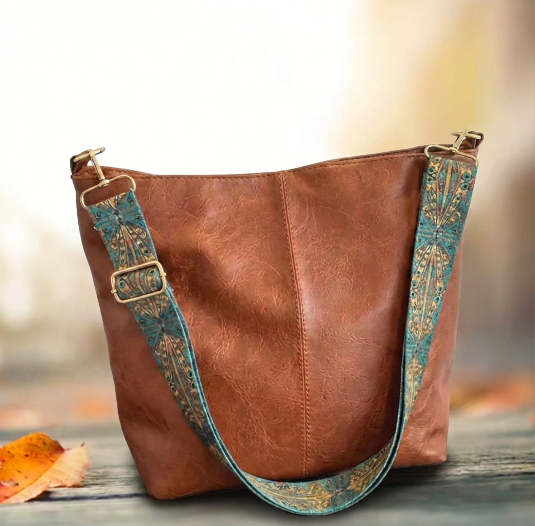 Beuteltasche aus echtem Leder