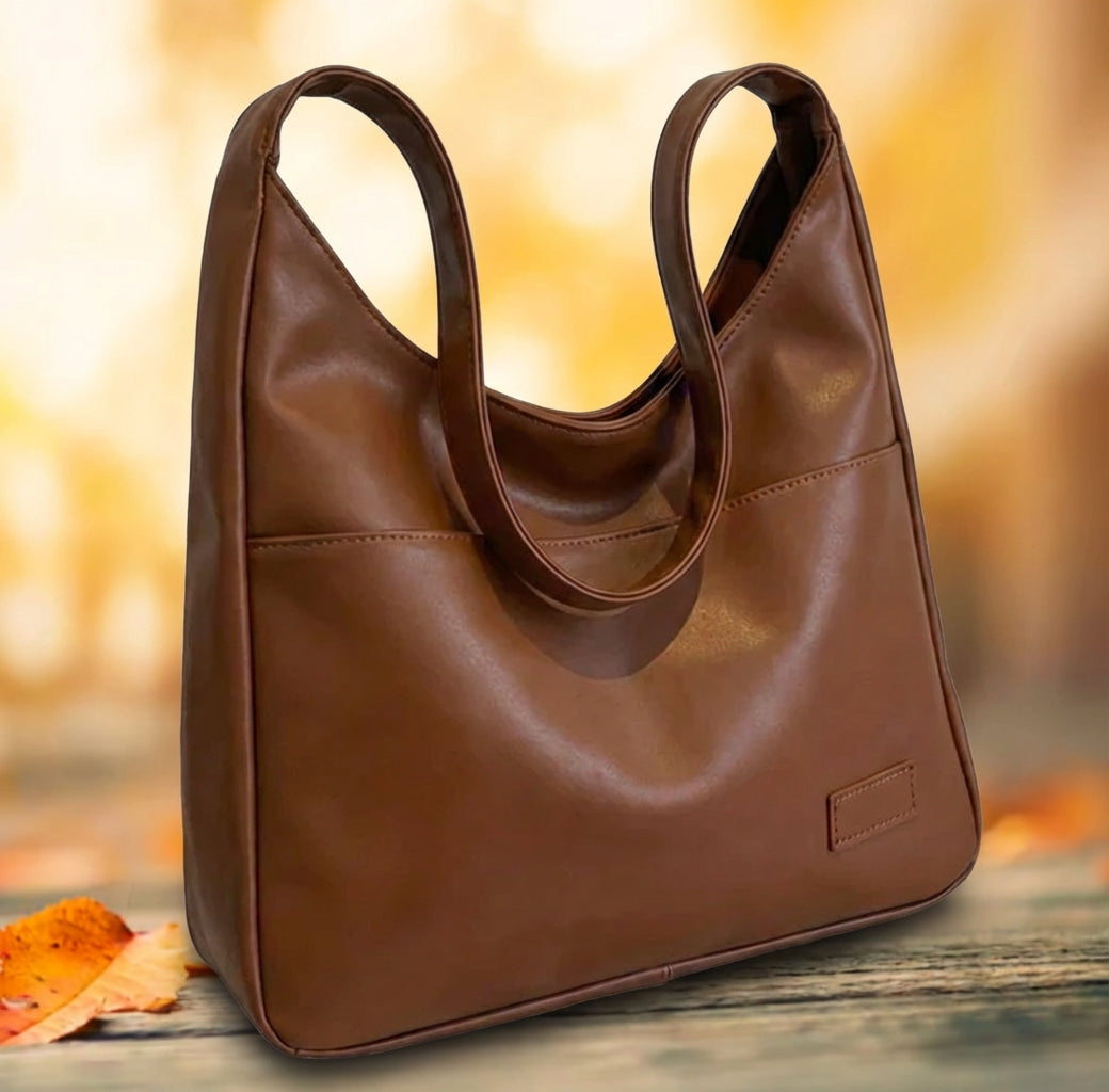 Schultertasche aus echtem Leder