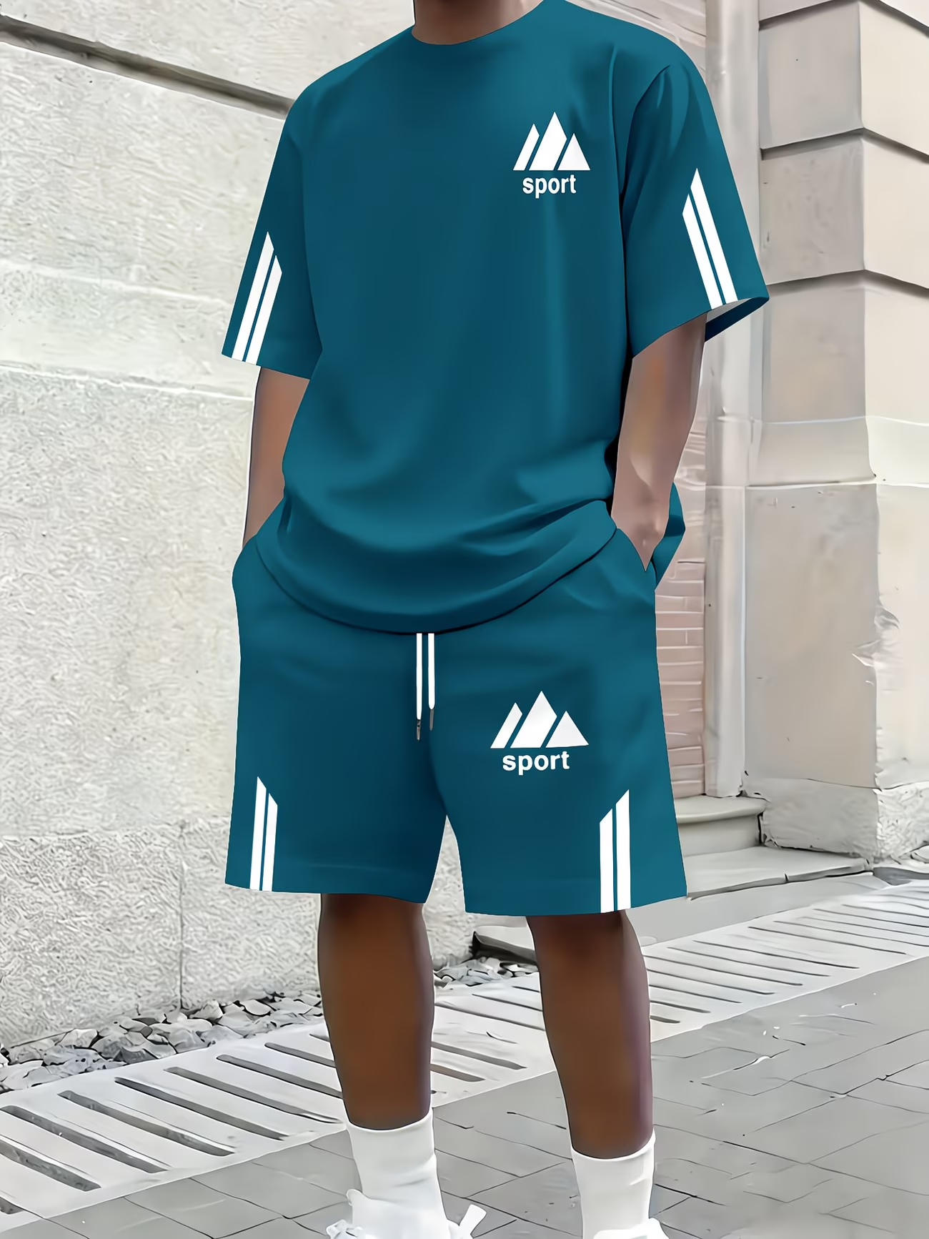 ⏰ Letzter Tag: 50% Rabatt! 🔥-Zweiteiliges Herren Sportset mit T-Shirt und Shorts