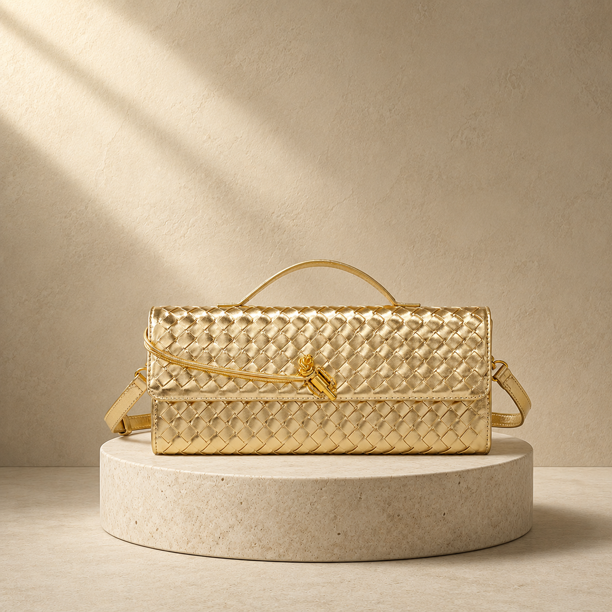 "Aura di Toscana" – Handgeflochtene Luxus-Clutch aus butterweichem italienischem Nappaleder