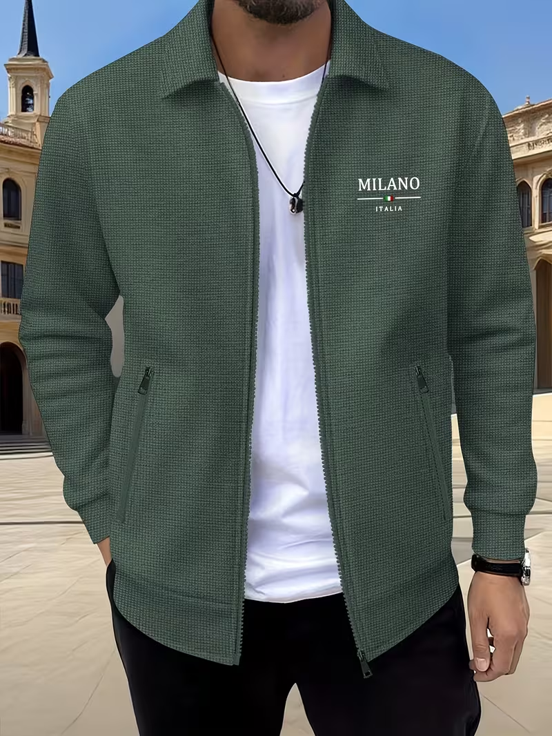 ⏰ Letzter Tag: 50% Rabatt! 🔥 –Herren Strickjacke mit Reißverschluss Strukturmuster Casual Übergangsjacke