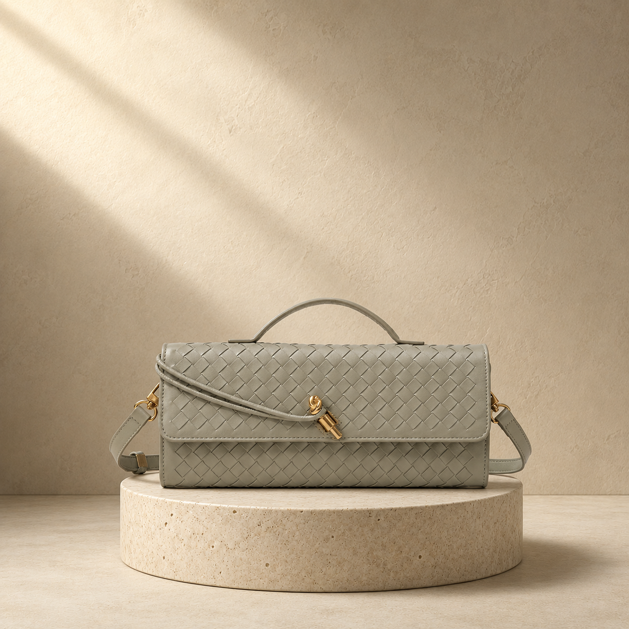"Aura di Toscana" – Handgeflochtene Luxus-Clutch aus butterweichem italienischem Nappaleder