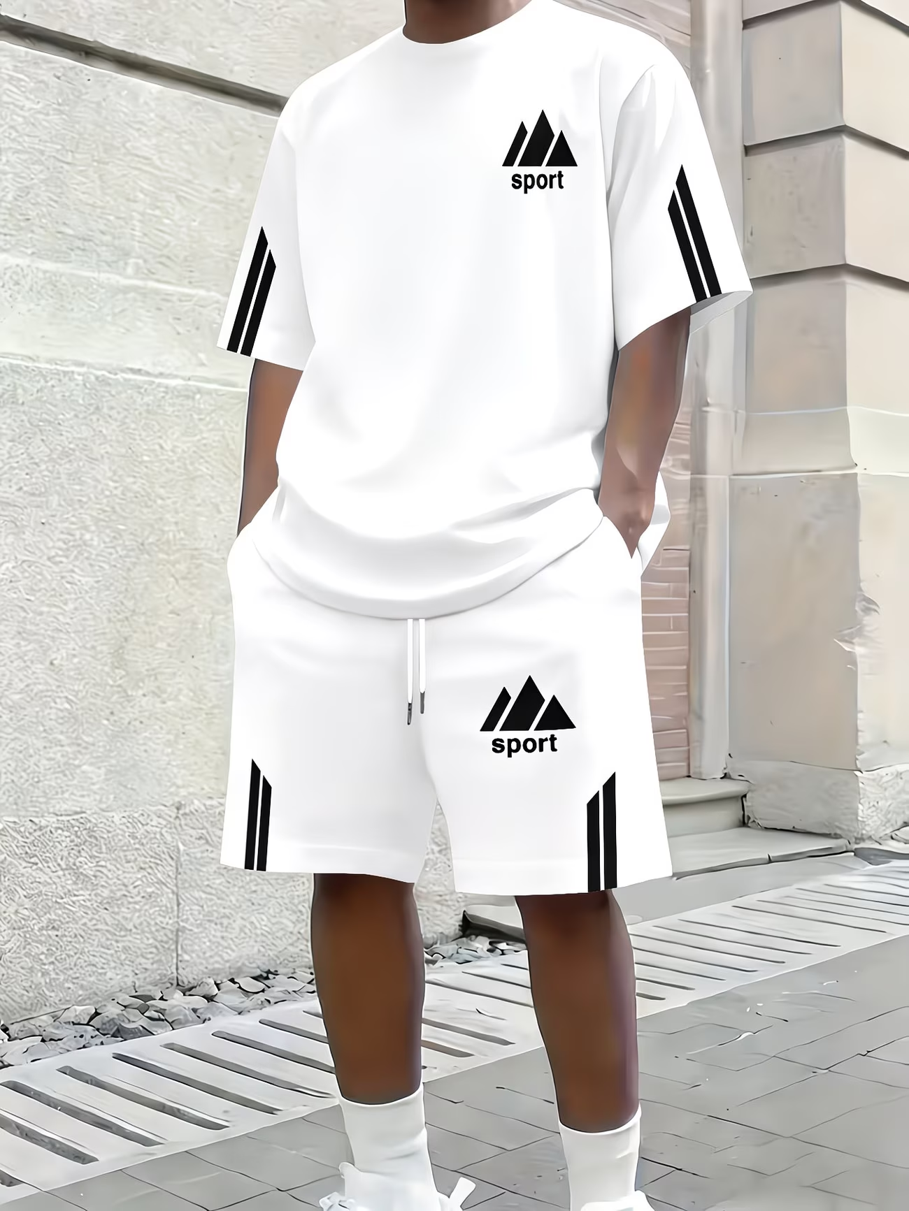 ⏰ Letzter Tag: 50% Rabatt! 🔥-Zweiteiliges Herren Sportset mit T-Shirt und Shorts