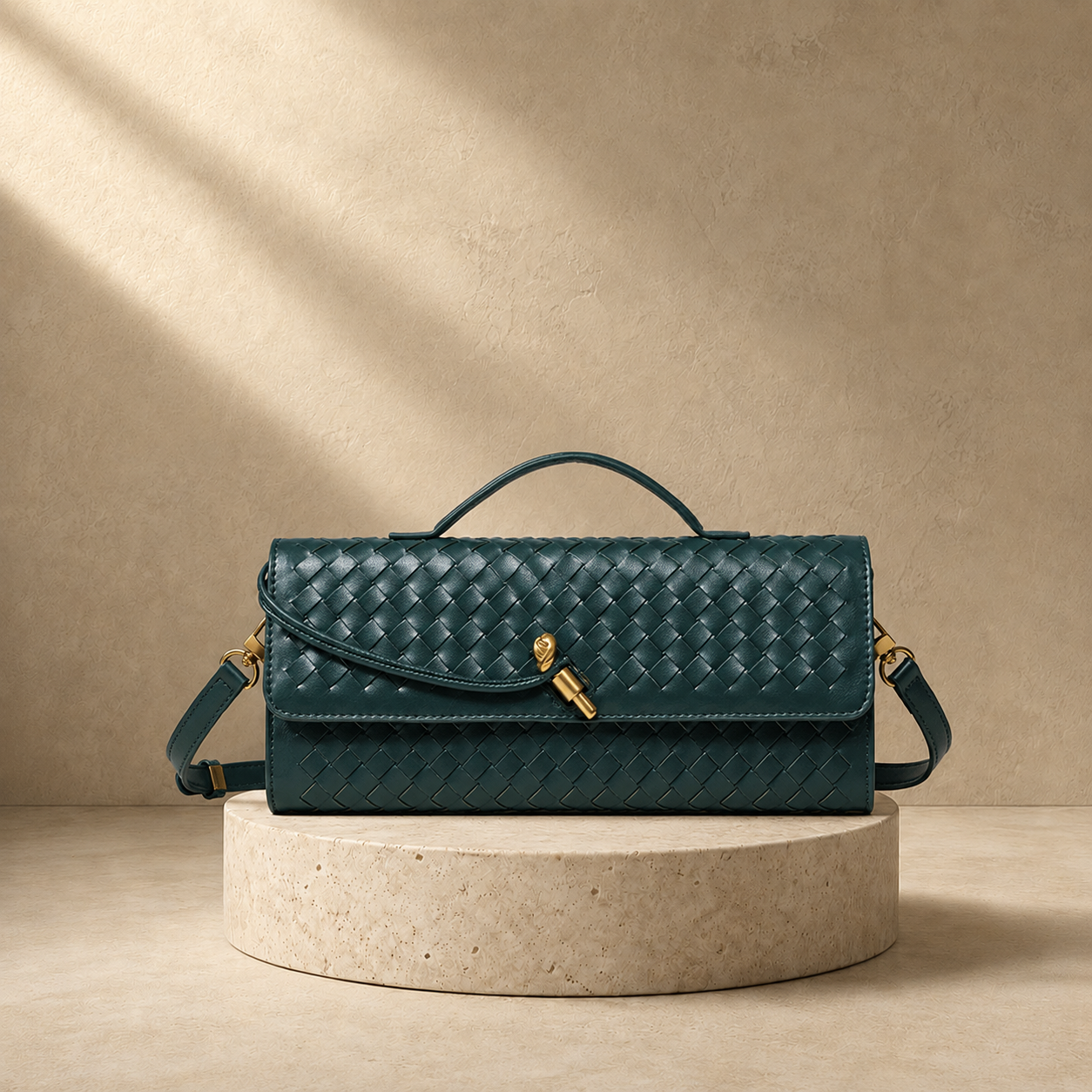 "Aura di Toscana" – Handgeflochtene Luxus-Clutch aus butterweichem italienischem Nappaleder