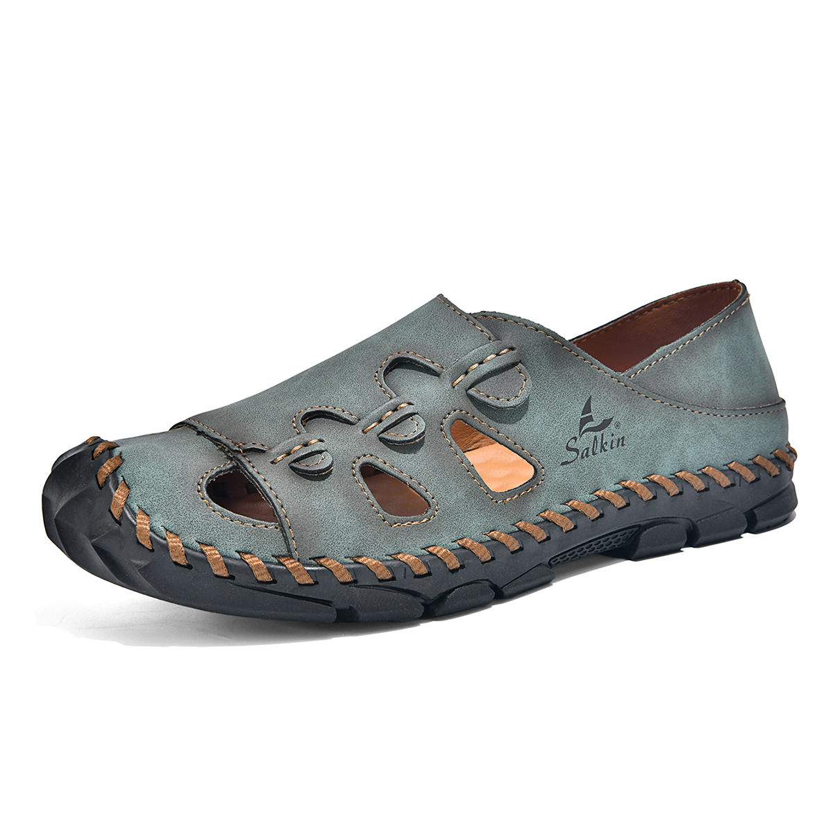 ⏰ Letzter Tag: 70 % Rabatt! 🔥-Handgenähte Fashion Freizeit-Sandalen für den Sommer – Orthopädische Flachschuhe mit Fußgewölbestütze – Atmungsaktiv, Leicht & Korrigierend