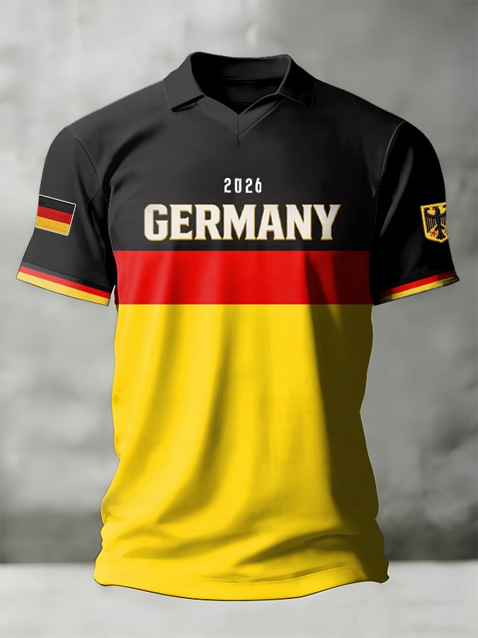 Herren T-Shirt mit Deutschland-Fußball-Print