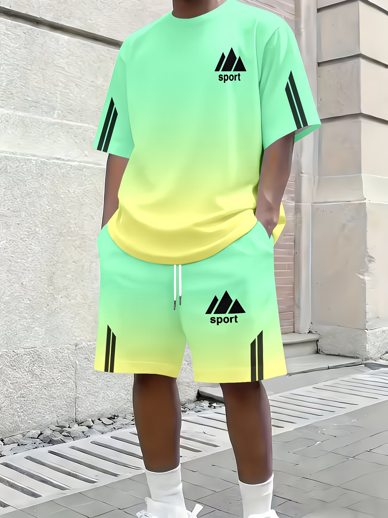 ⏰ Letzter Tag: 50% Rabatt! 🔥-Zweiteiliges Herren Sportset mit T-Shirt und Shorts