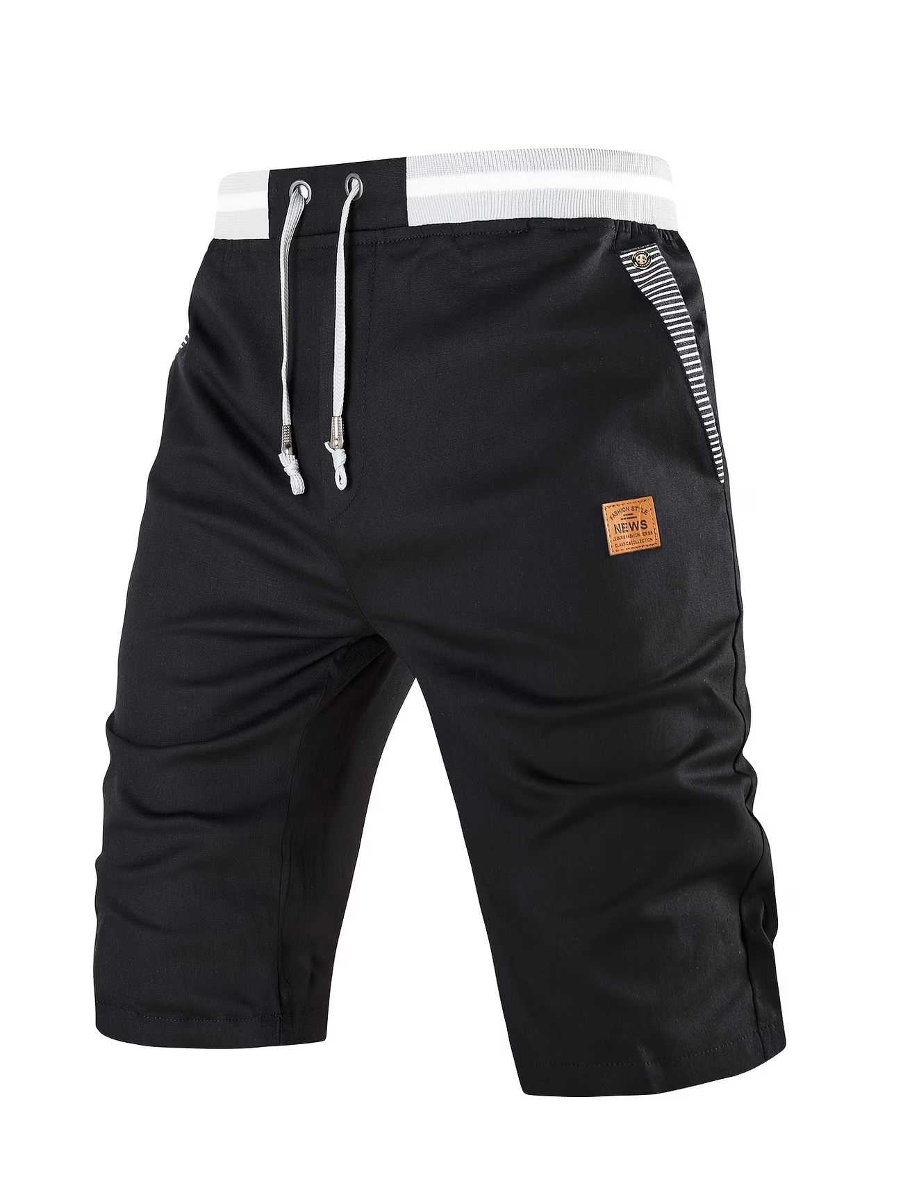 Herren Freizeitshorts mit Kordelzug und modernem Kontrastbund