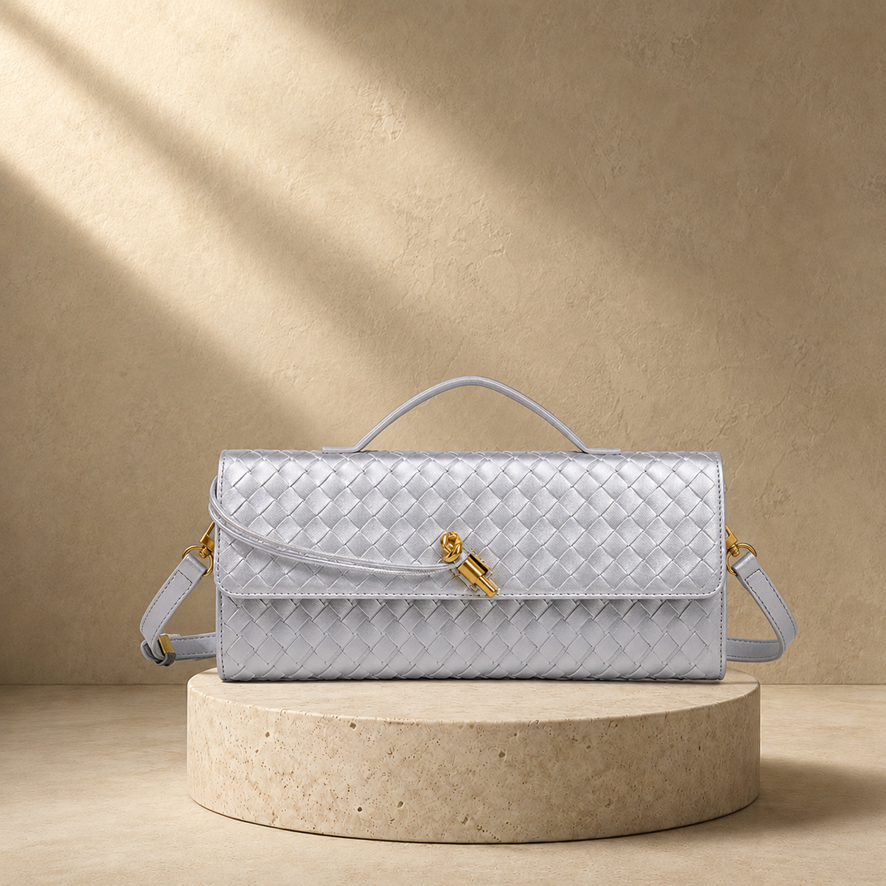 "Aura di Toscana" – Handgeflochtene Luxus-Clutch aus butterweichem italienischem Nappaleder