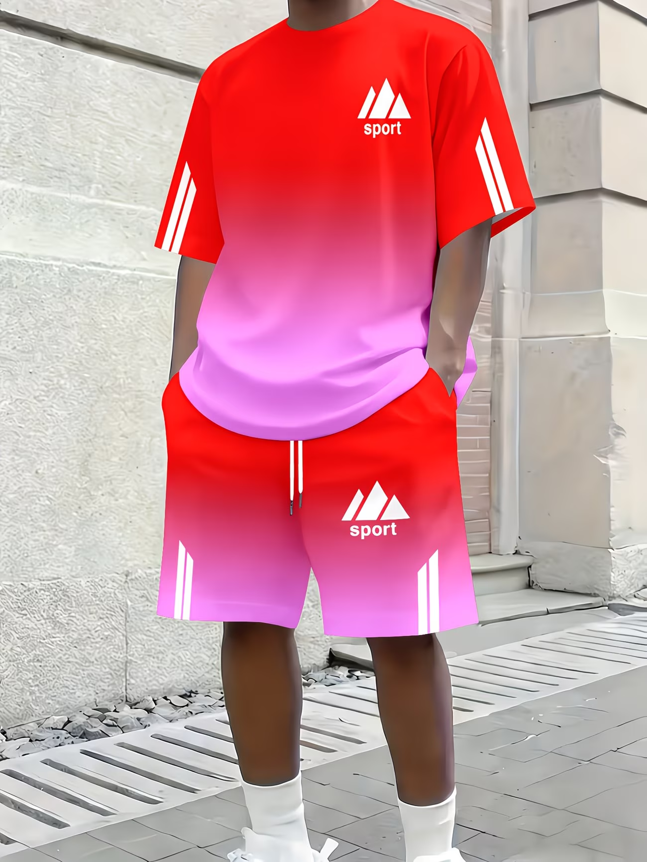 ⏰ Letzter Tag: 50% Rabatt! 🔥-Zweiteiliges Herren Sportset mit T-Shirt und Shorts