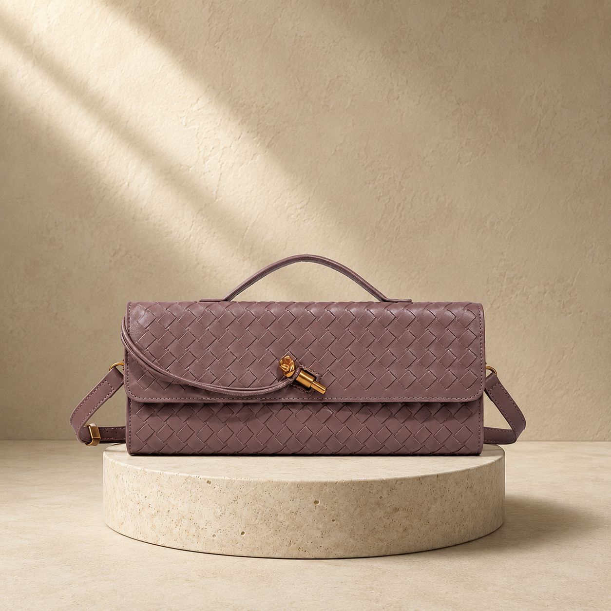 "Aura di Toscana" – Handgeflochtene Luxus-Clutch aus butterweichem italienischem Nappaleder