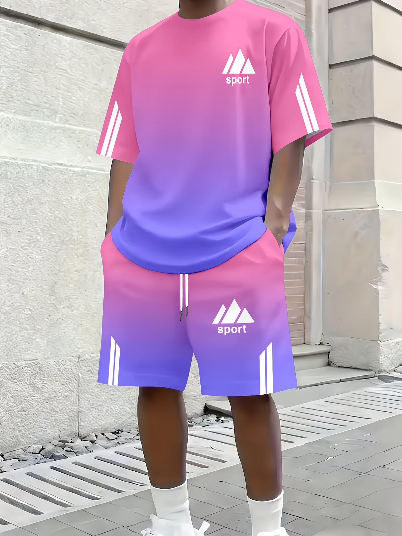 ⏰ Letzter Tag: 50% Rabatt! 🔥-Zweiteiliges Herren Sportset mit T-Shirt und Shorts