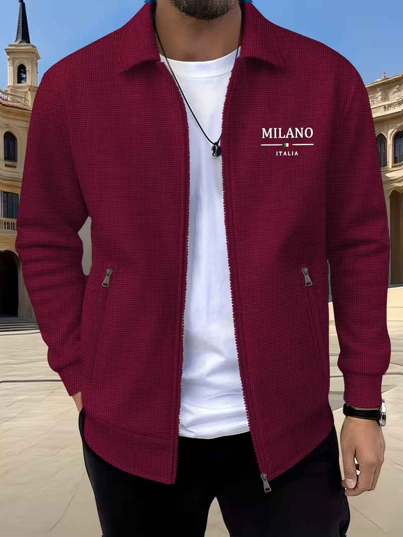 ⏰ Letzter Tag: 50% Rabatt! 🔥 –Herren Strickjacke mit Reißverschluss Strukturmuster Casual Übergangsjacke
