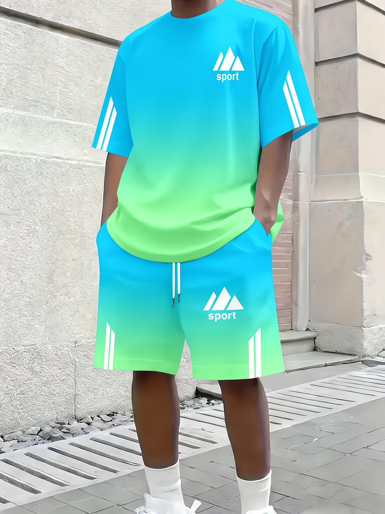 ⏰ Letzter Tag: 50% Rabatt! 🔥-Zweiteiliges Herren Sportset mit T-Shirt und Shorts