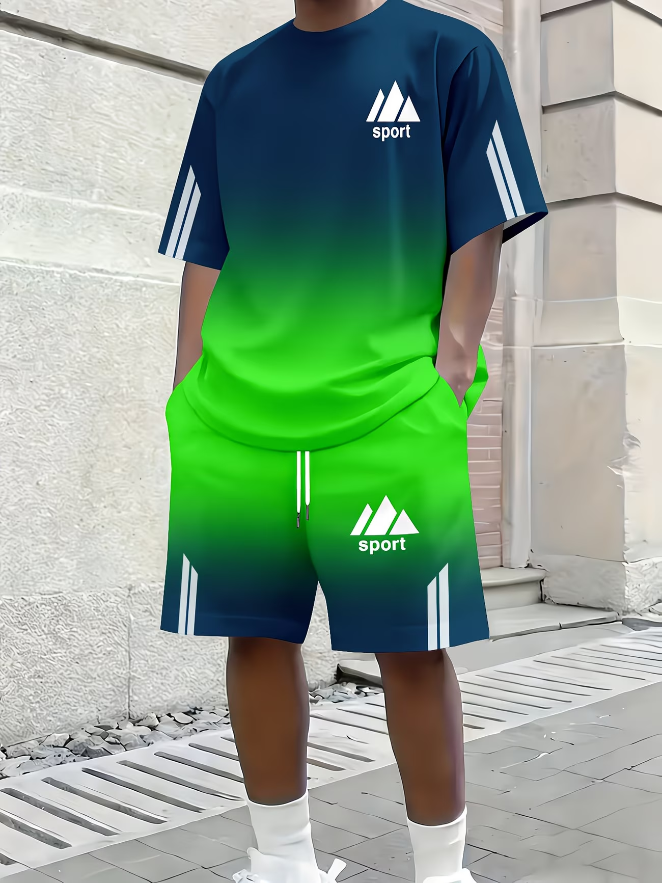 ⏰ Letzter Tag: 50% Rabatt! 🔥-Zweiteiliges Herren Sportset mit T-Shirt und Shorts