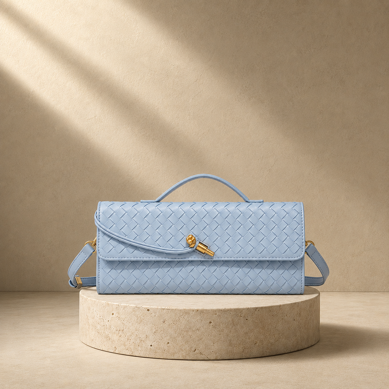 "Aura di Toscana" – Handgeflochtene Luxus-Clutch aus butterweichem italienischem Nappaleder