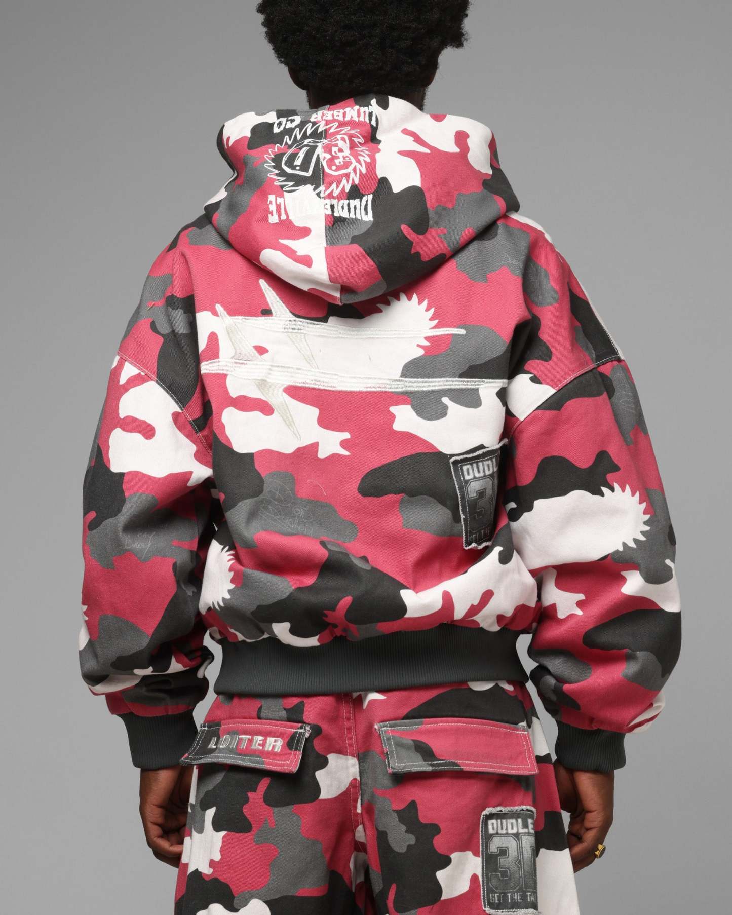 Dudley Boyz Camo Zip Jacket Red Camo