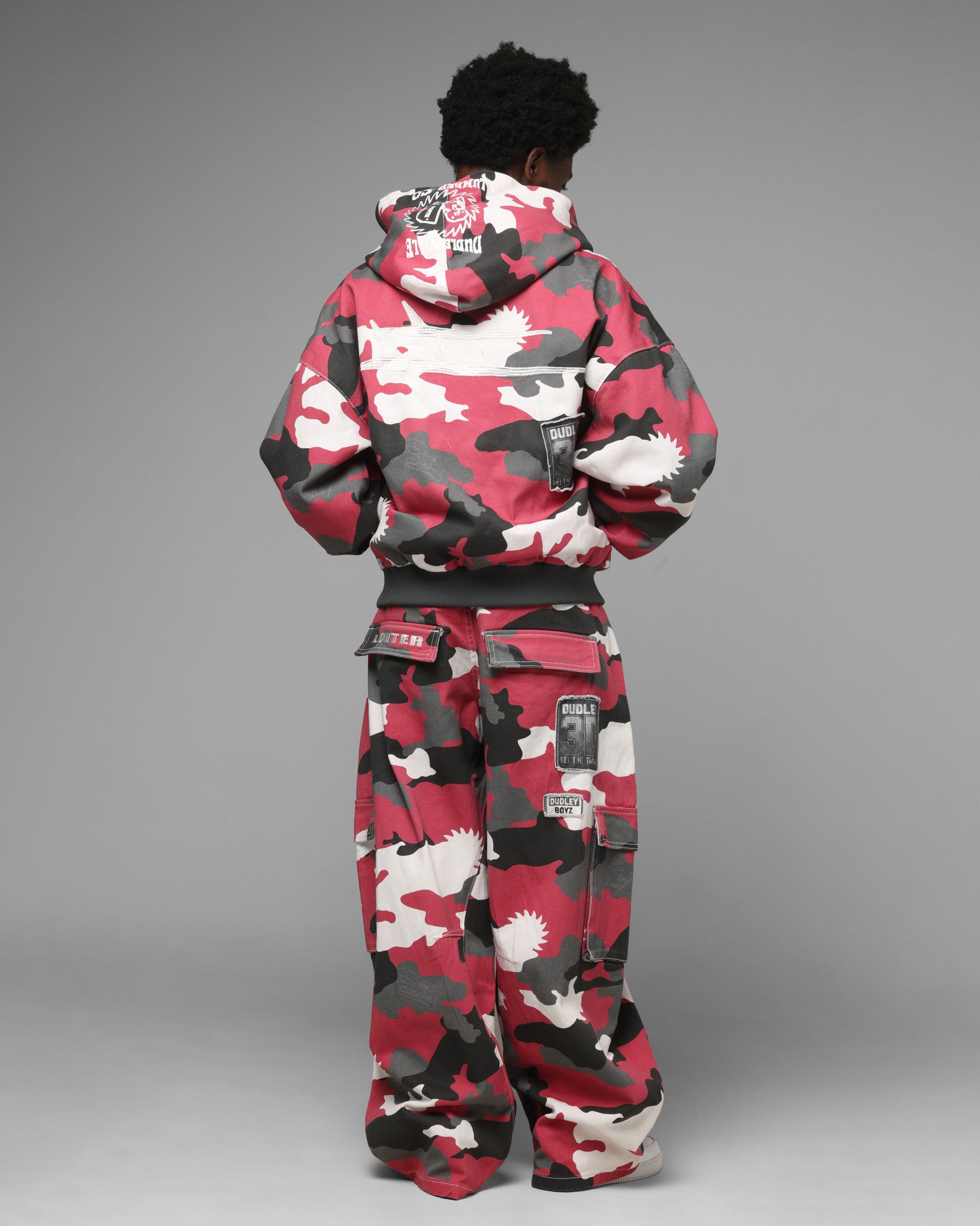 Dudley Boyz Camo Zip Jacket Red Camo