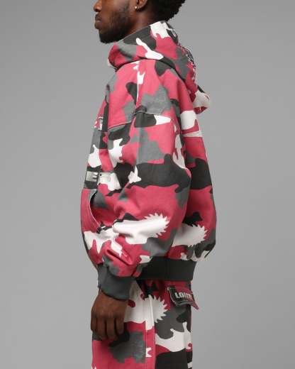 Dudley Boyz Camo Zip Jacket Red Camo