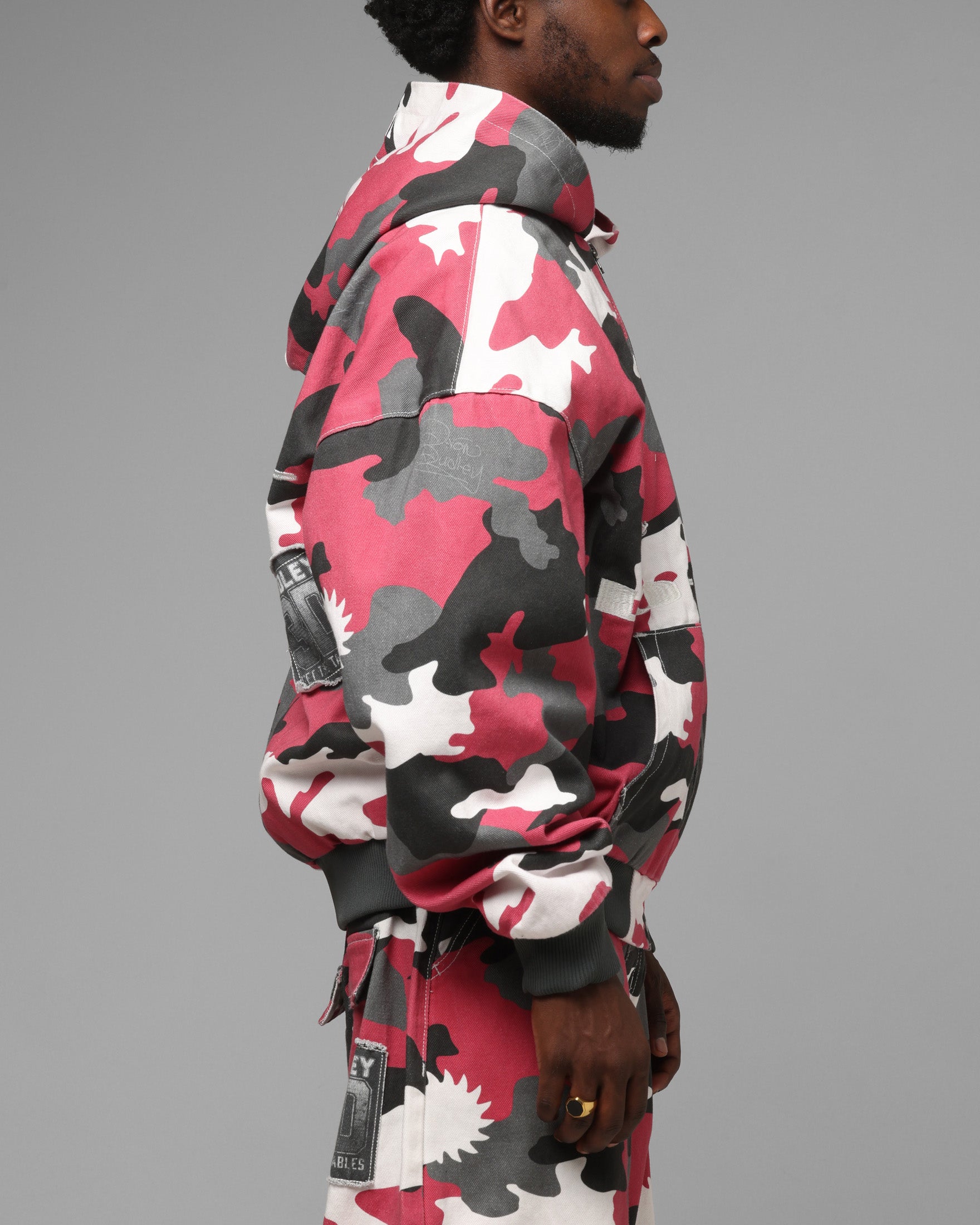 Dudley Boyz Camo Zip Jacket Red Camo