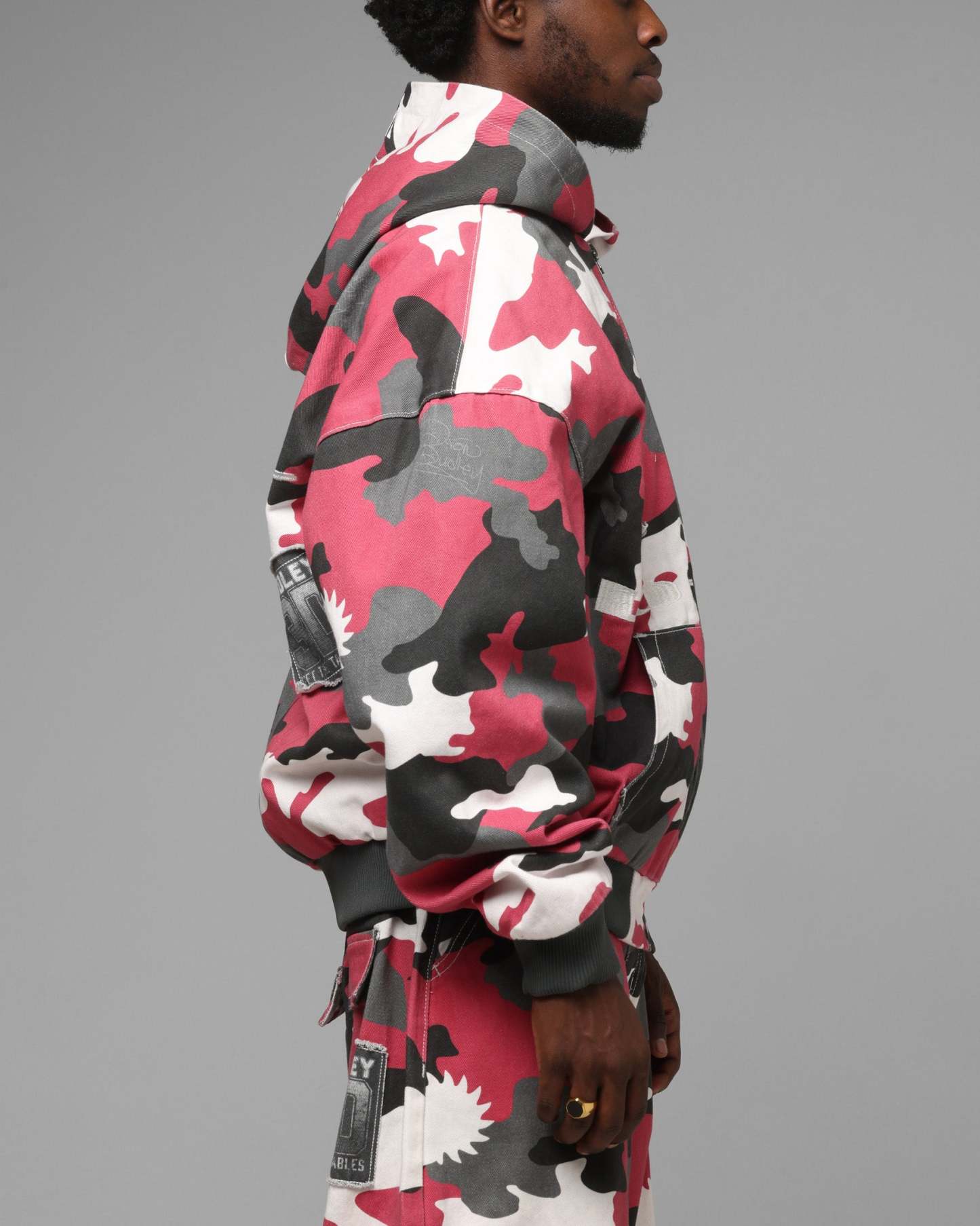 Dudley Boyz Camo Zip Jacket Red Camo