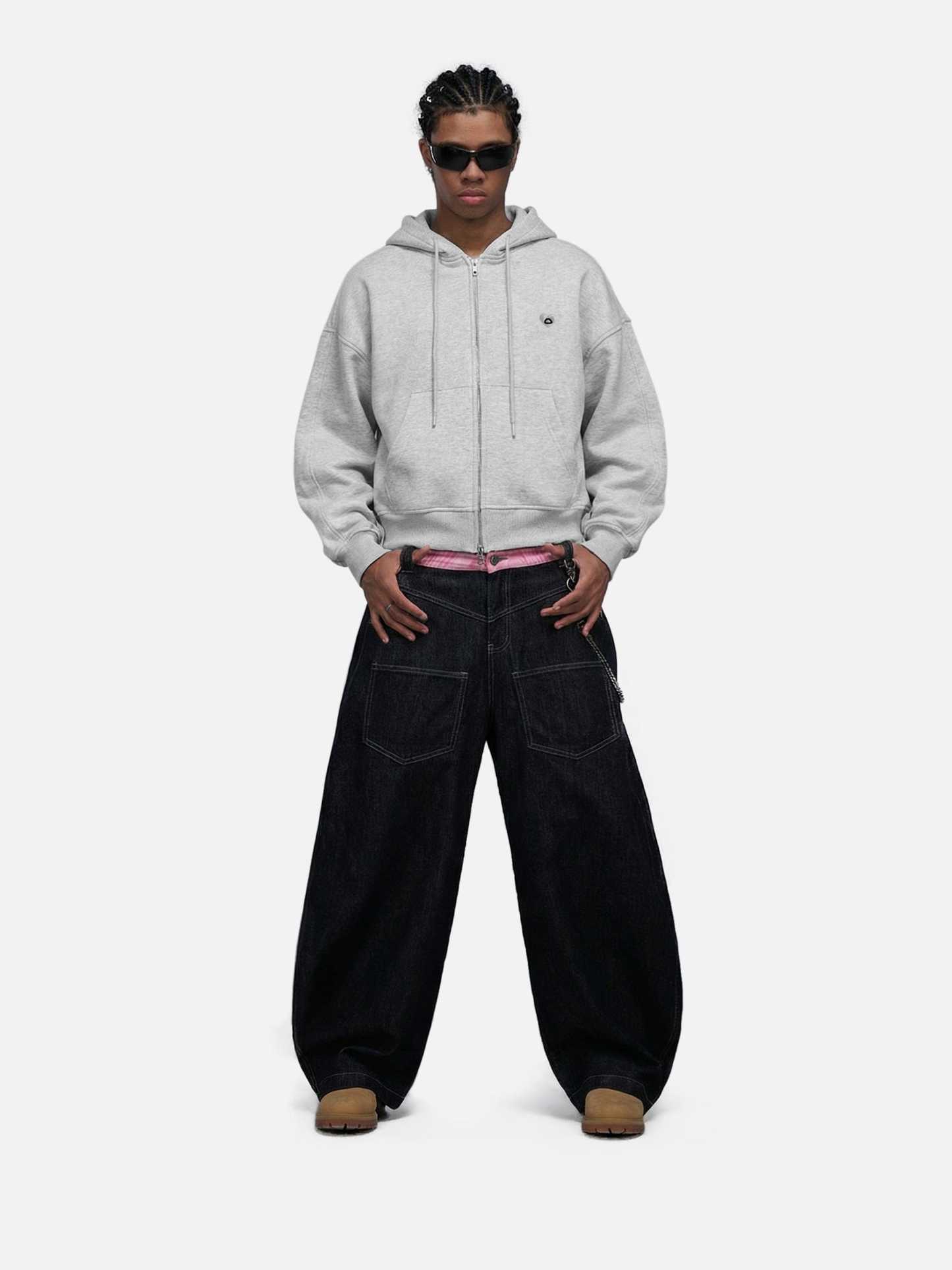 Aelfric Eden Boxy Double Zip Up Hoodie