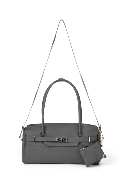 JELLY TWO-WAY BAG IN CHARCOAL