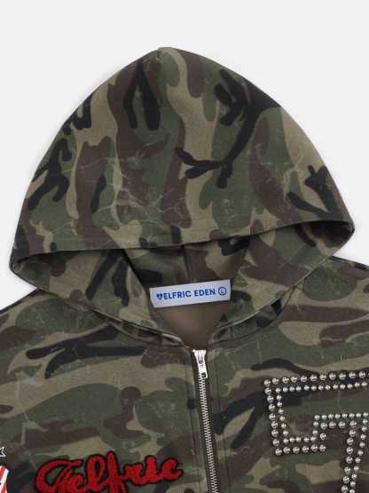 Aelfric Eden Camo Zip Up Hoodie