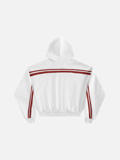 Aelfric Eden Boxy Contrast Stripe Zip Up Hoodie