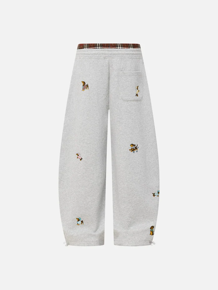 Aelfric Eden Dachshund Double Waist Baggy Barrel Sweatpants