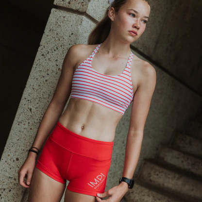 IMPI High Waist Bike Shorts - Red