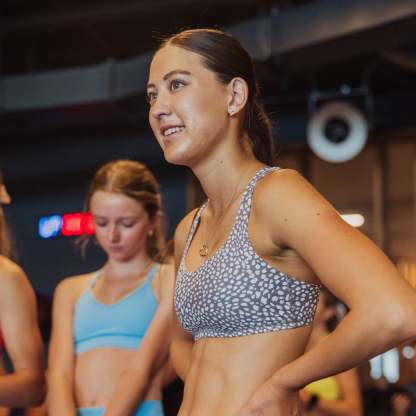 IMPI Strappy Girls Crop Top - Grey Tracks