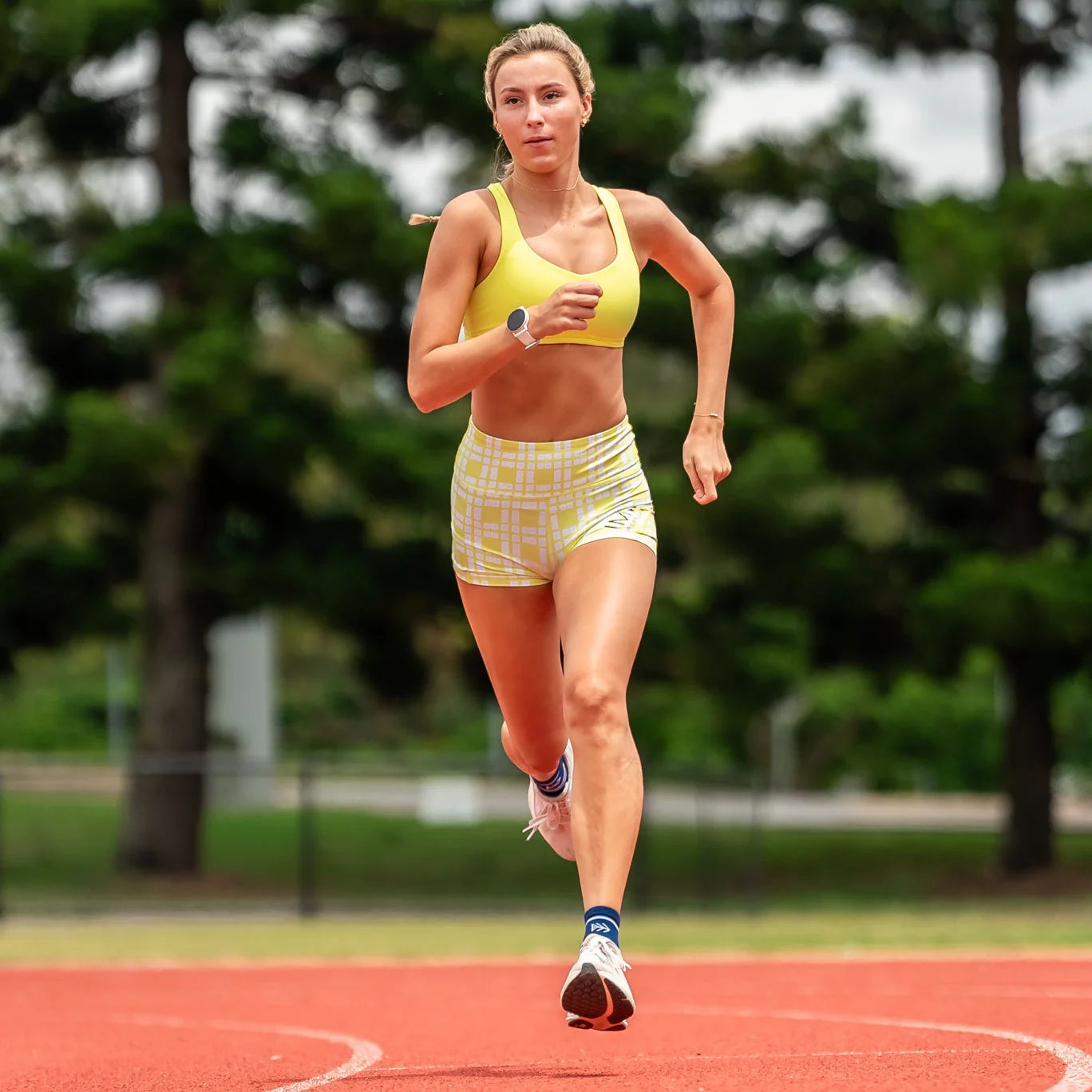 IMPI High Waist Bike Shorts- Lemon Squares