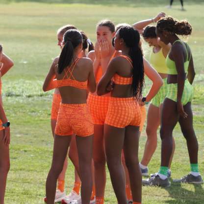 IMPI High Waist Bike Shorts - Neon Orange Check