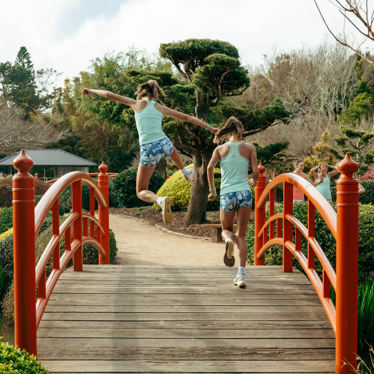 IMPI High Waist Bike Shorts -Aqua Teal