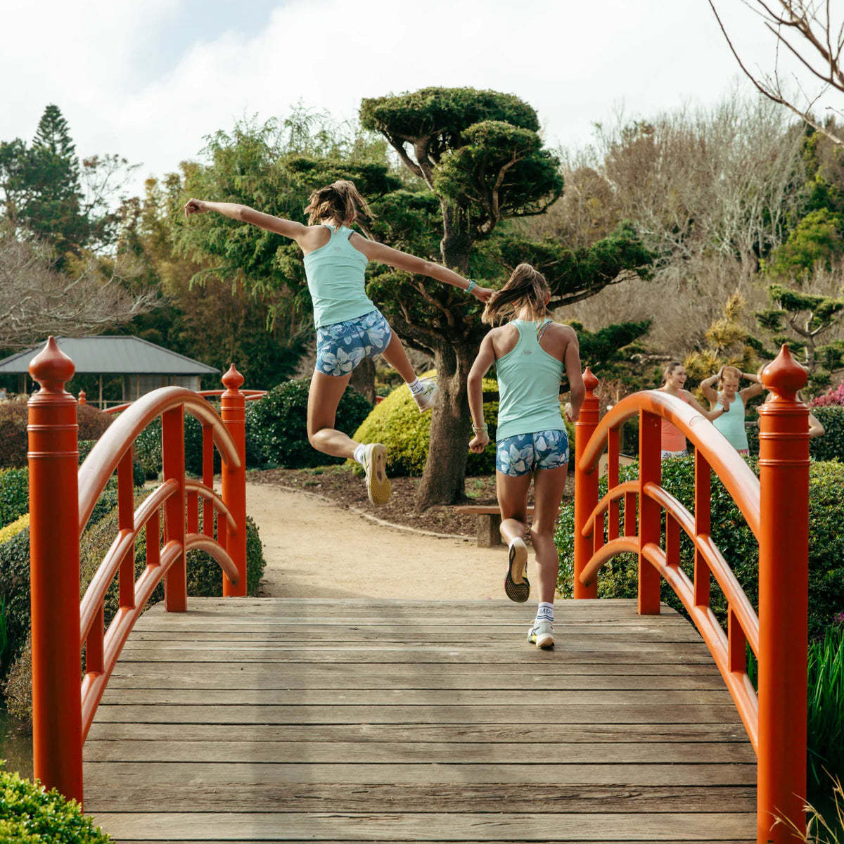 IMPI High Waist Bike Shorts -Aqua Teal
