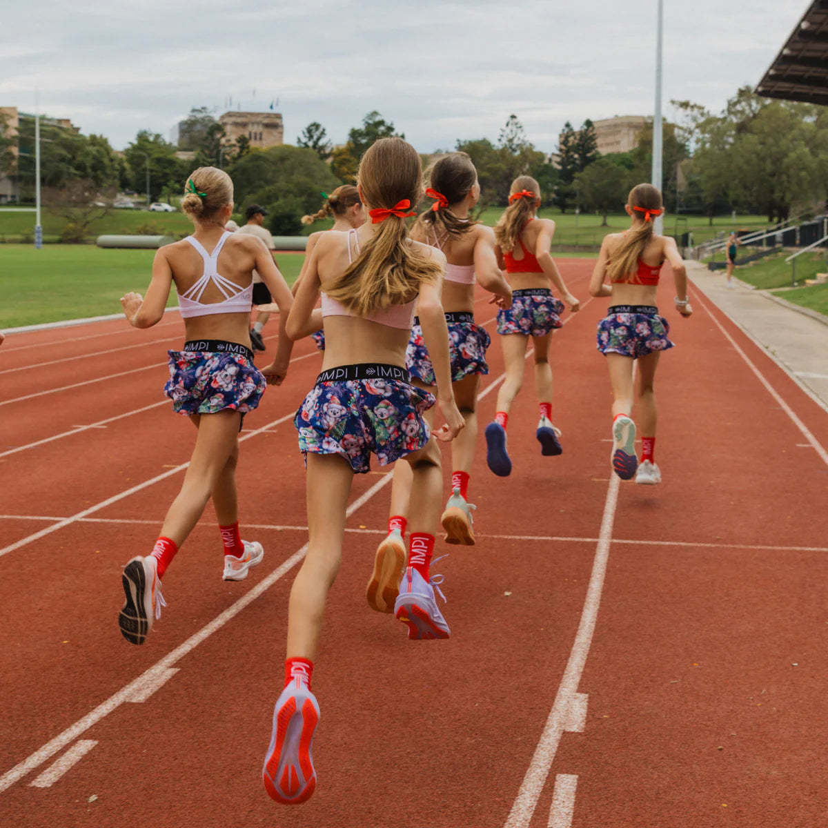 IMPI Girls Split Leg Running Short - Xmas Koalas