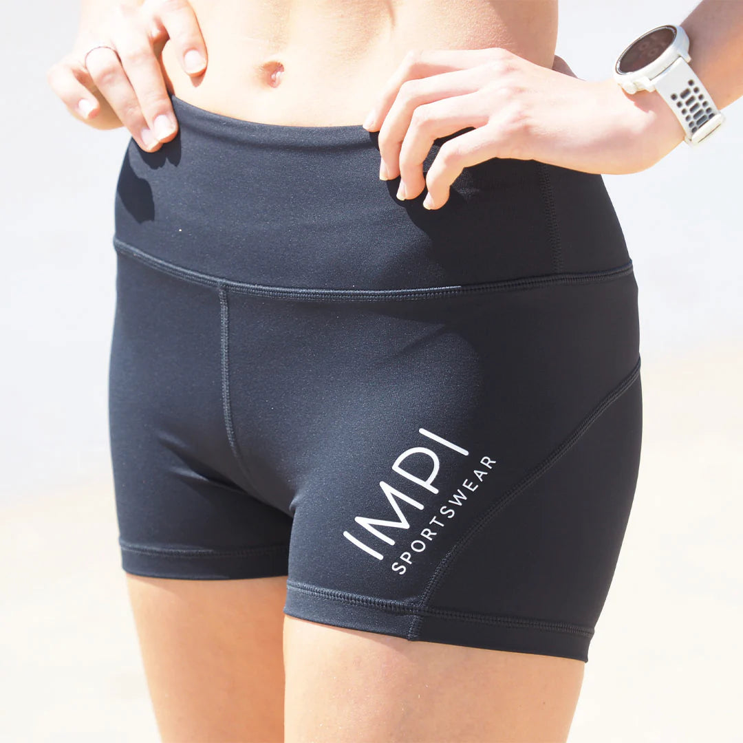 IMPI High Waist Bike Shorts - Black 1.0