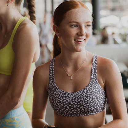 IMPI Strappy Girls Crop Top - Grey Tracks