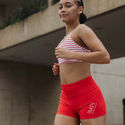 IMPI High Waist Bike Shorts - Red