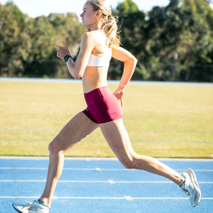 IMPI High Waist Bike Shorts - Maroon