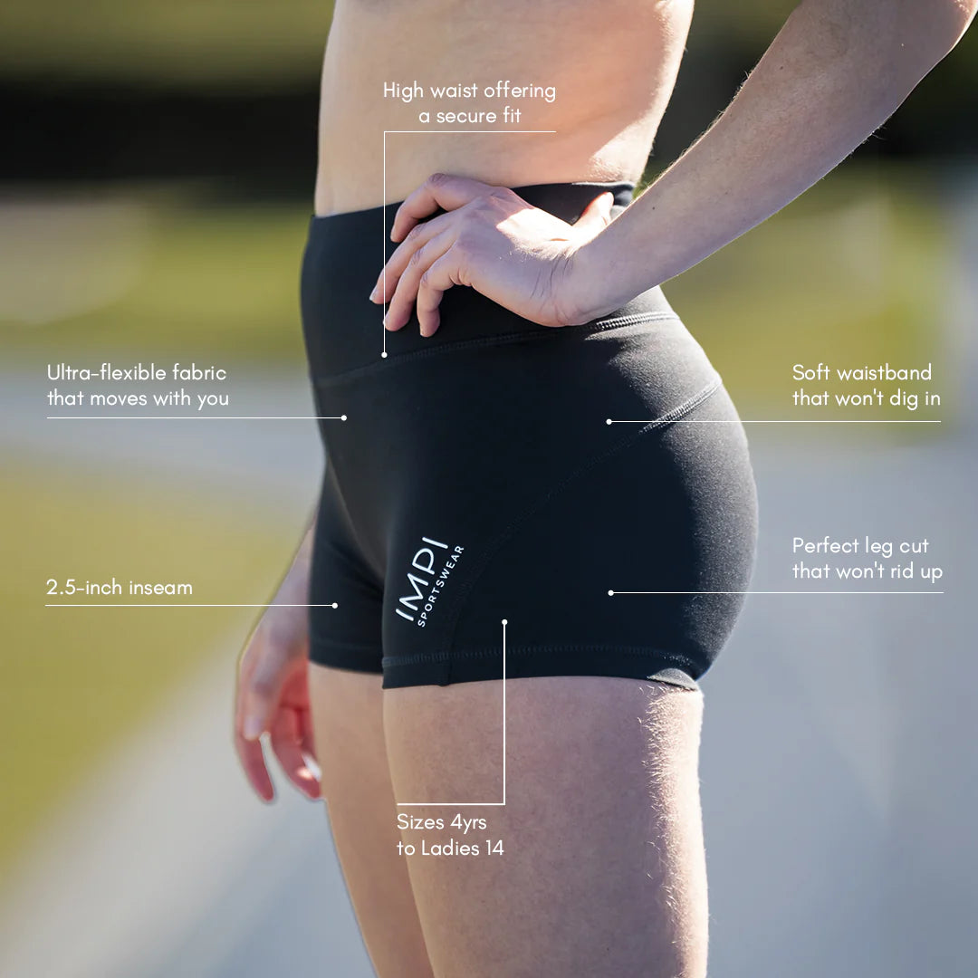 IMPI High Waist Bike Shorts - Black