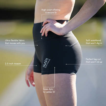 IMPI High Waist Bike Shorts - Black