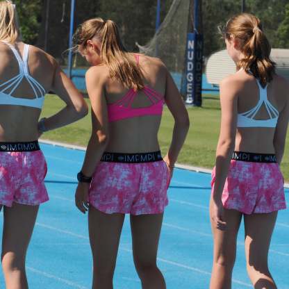 IMPI Girls Split Leg Running Short - Jaded Pink