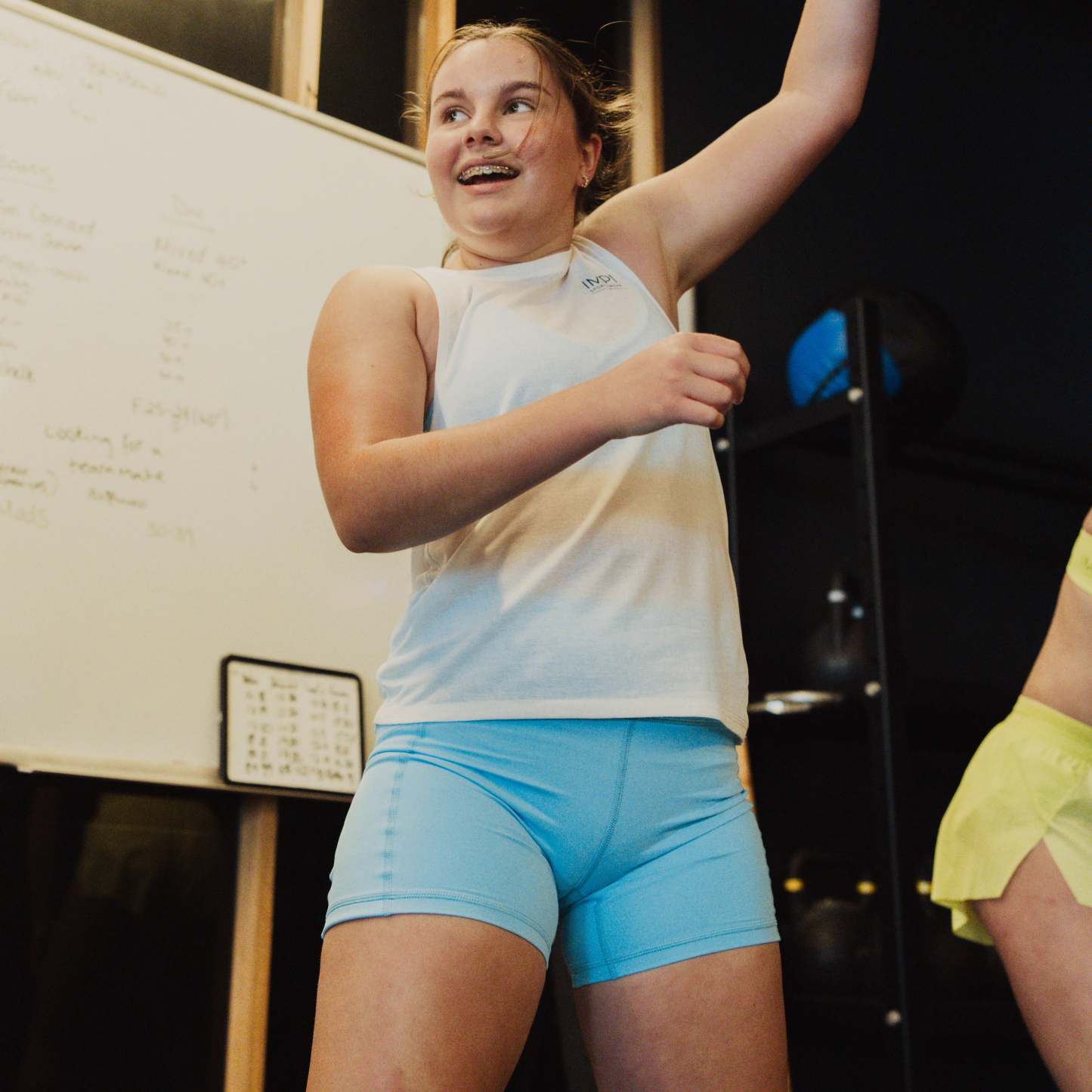 IMPI High Waist 4" Bike Shorts - Sky Blue
