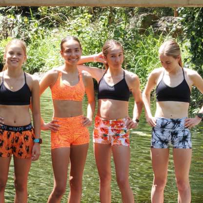 IMPI High Waist Bike Shorts- Power Surge