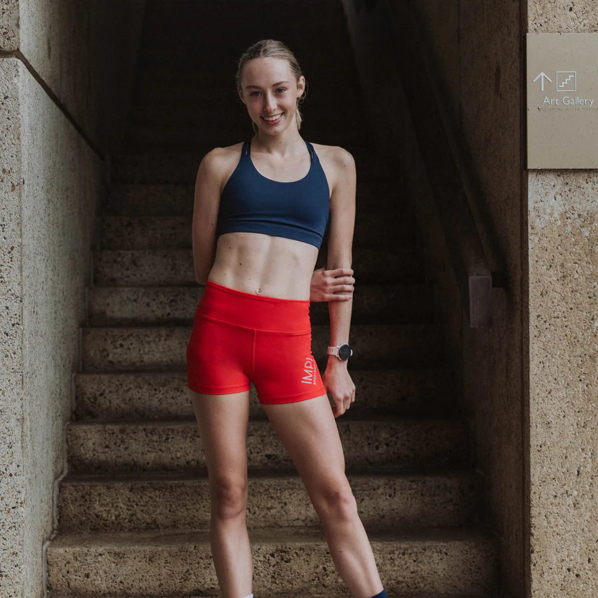 IMPI High Waist Bike Shorts - Red