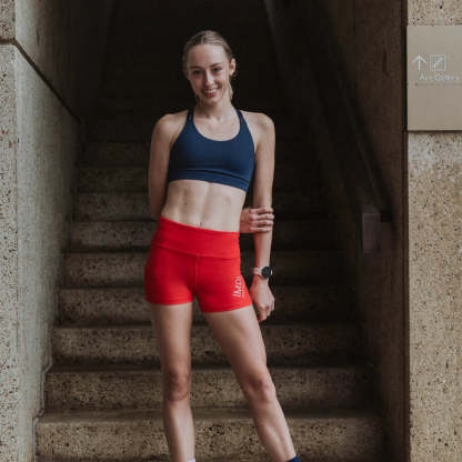 IMPI High Waist Bike Shorts - Red