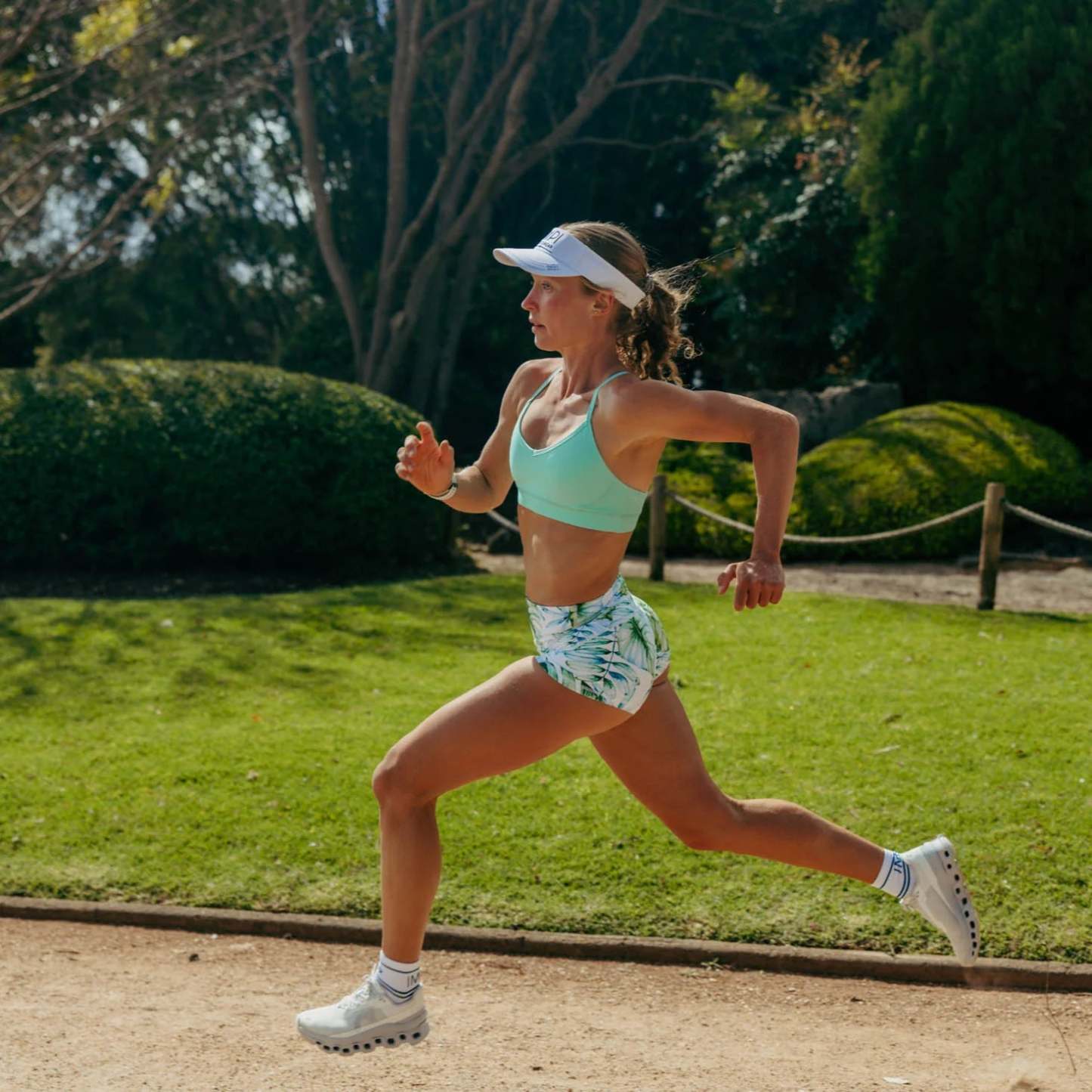 IMPI High Waist Bike Shorts - Aqua Jungle