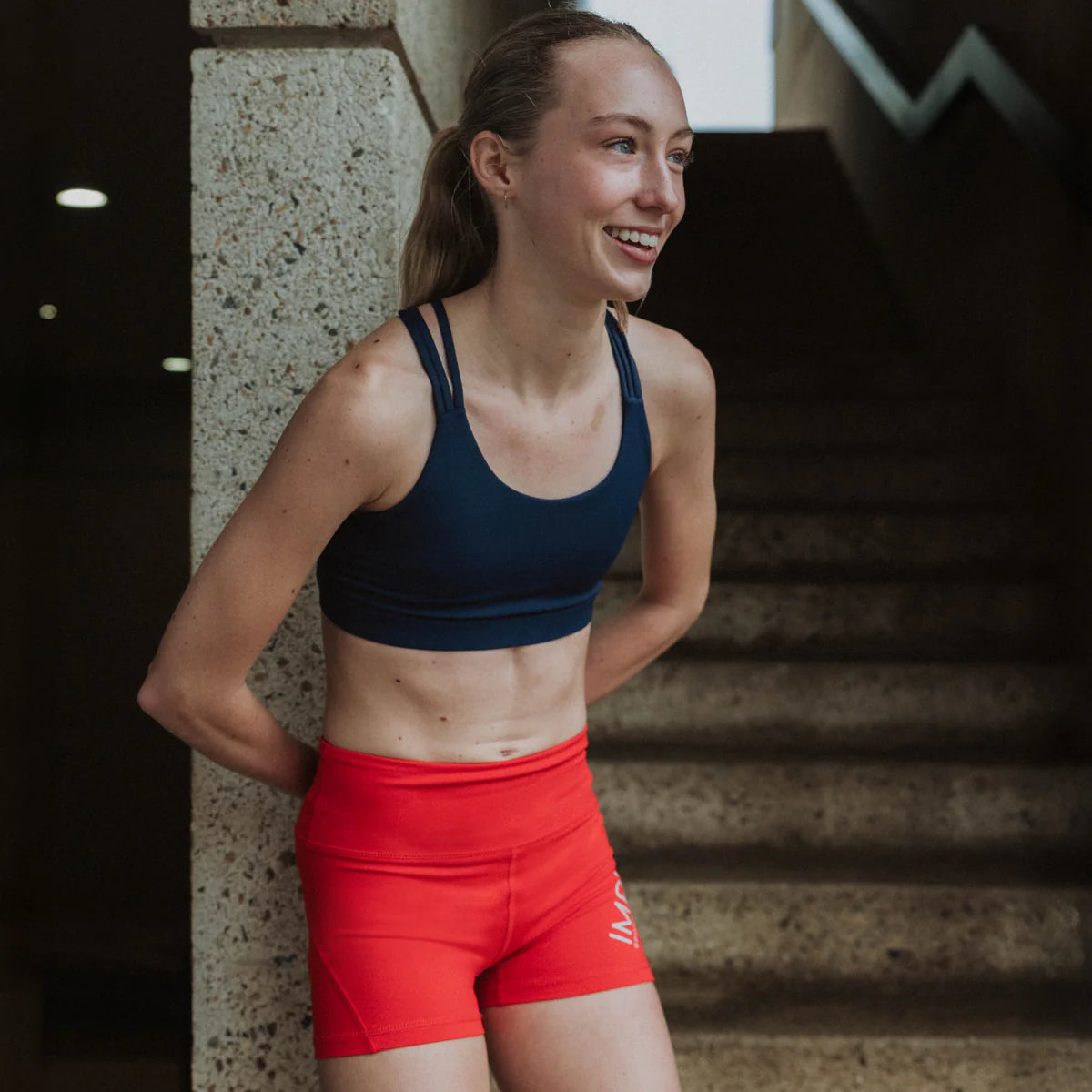 IMPI High Waist Bike Shorts - Red